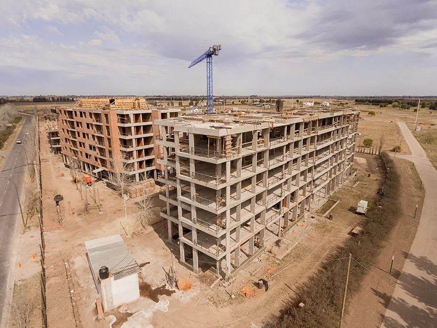 Condominios Los Pasos en obra
