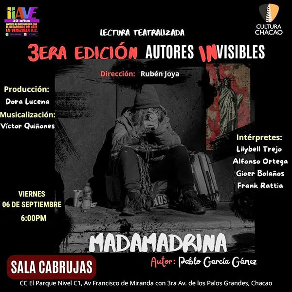 Madamadrina, lectura teatralizada Flyer