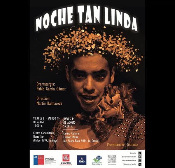 Noche tan linda.  Santiago de Chile flyer - copia
