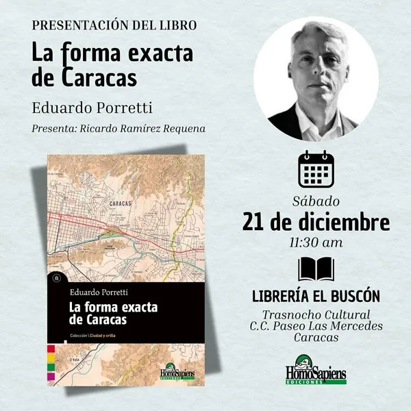 La forma exacta de Caracas, novela de Eduardo Porretti  Flyer