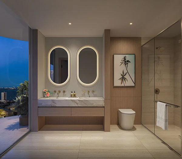 Palm Tree Residences Miami - Primary Bathroom