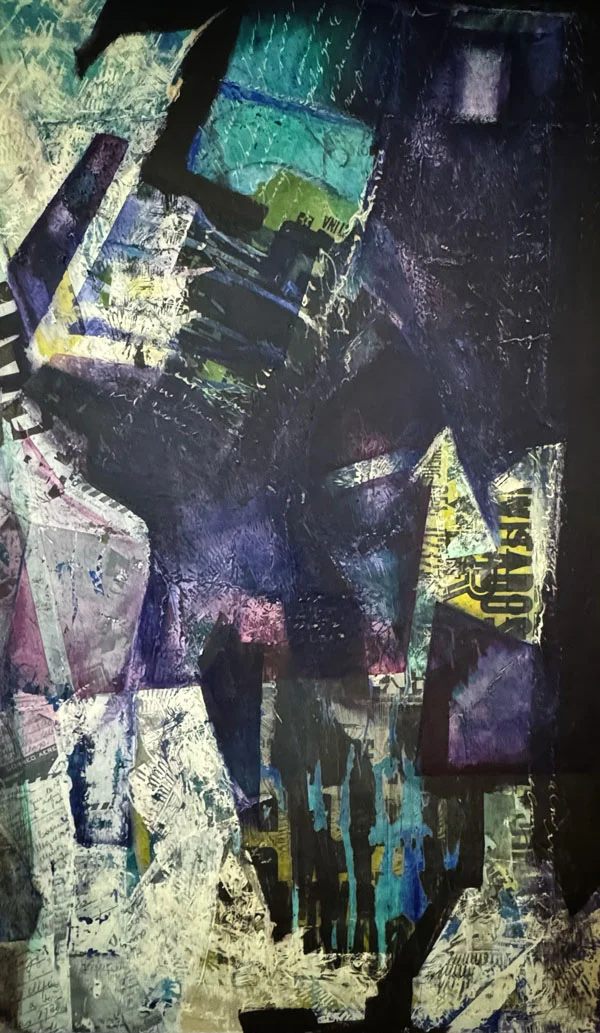 ORIGEN DE UNA MEMORIA 180 x 110 cm Acrílico, collage y serigrafía _ lienzo