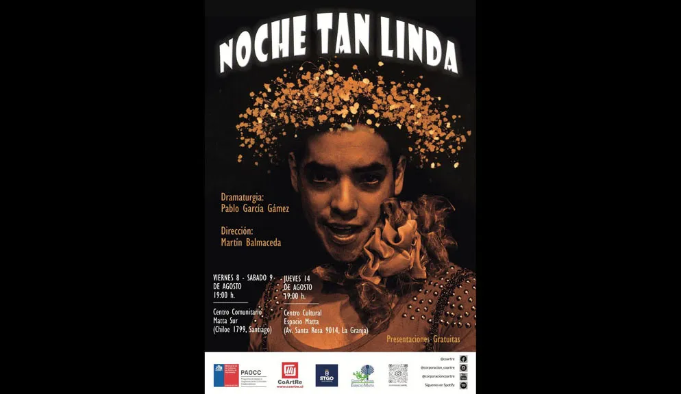 Noche tan linda. Santiago de Chile flyer - copia