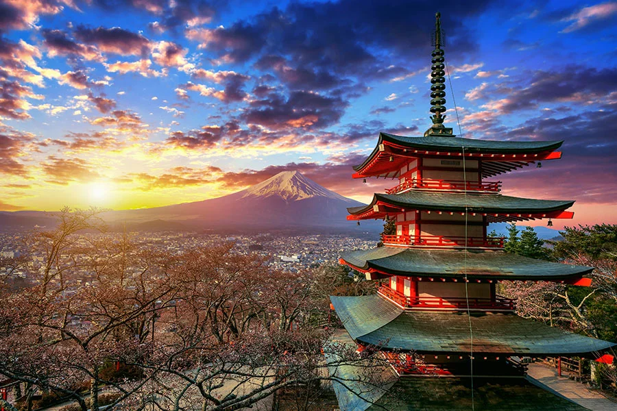 chureito-pagoda-fuji-mountain-sunset-japan