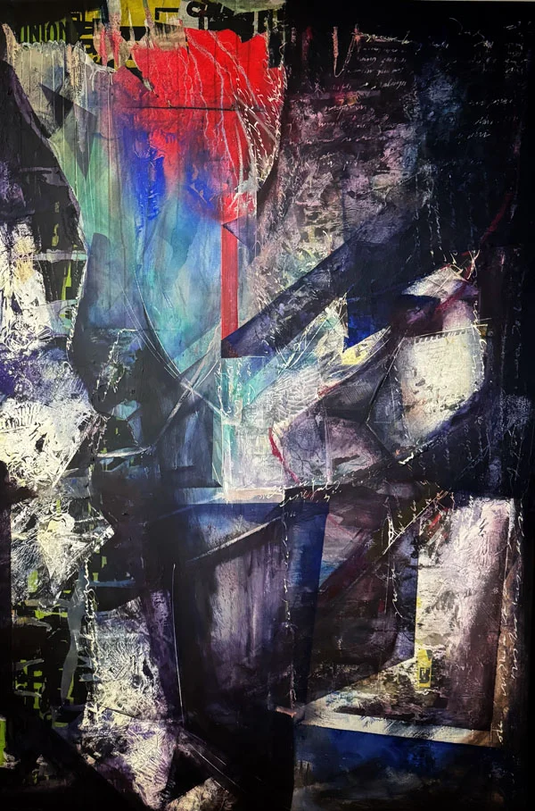 FULGOR, 180 x 120 cm Acrílico, collage y serigrafía _ lienzo