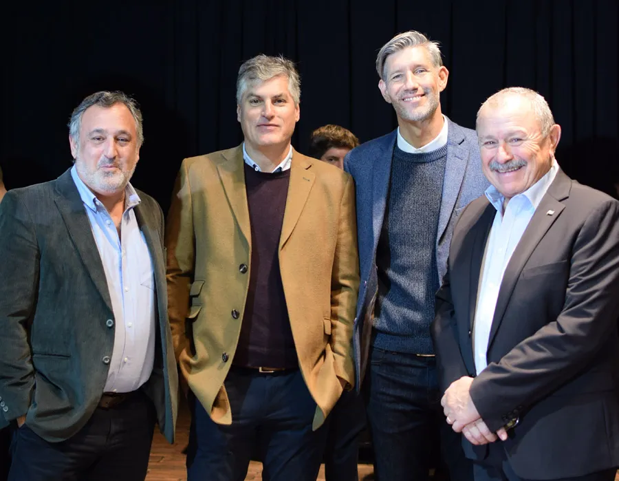 Mariano Schor (Dyscon) Mariano Brajkovic (Brayco) Ivan Bergallo (LIFE) y Carlos Cristini (Junior en Santa Fe)