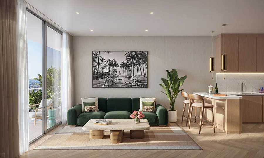 Palm Tree Residences Miami - Living Room