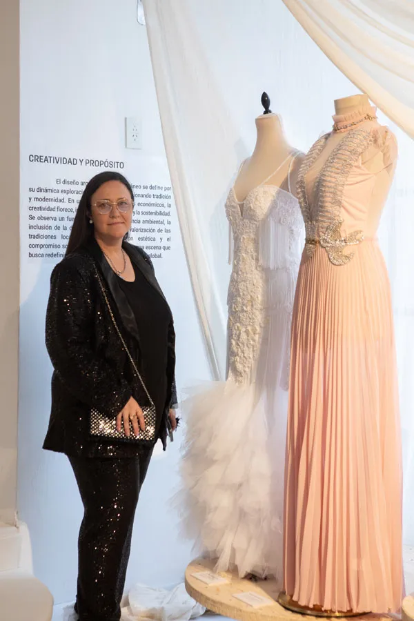 Carina Spaggiari y su vestido