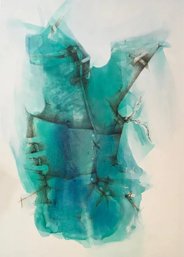 AURORA - Pen and Acrylic on canvas, 180 x 130 cm