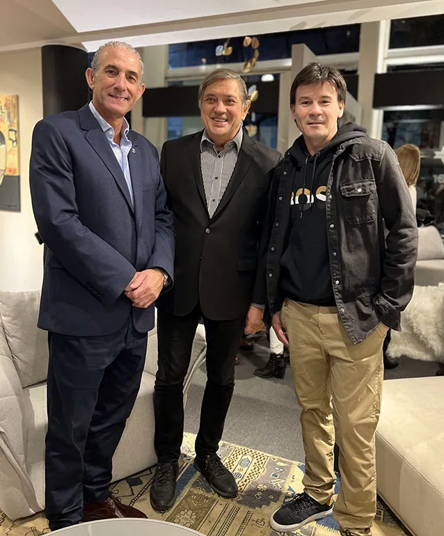 Eduardo Maradone, Jorge Pesado Castro y Guillermo Coria